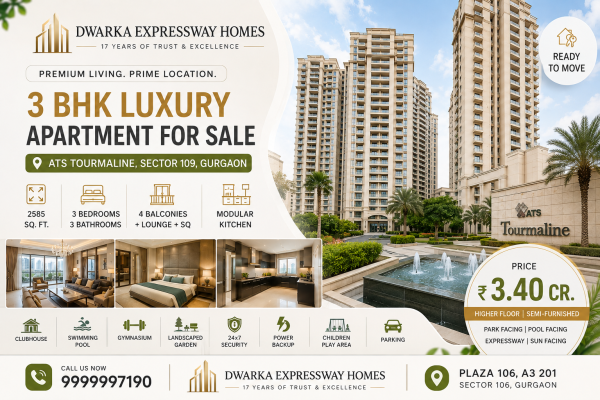 3 bhk apartment for sale in ATS Tourmaline 